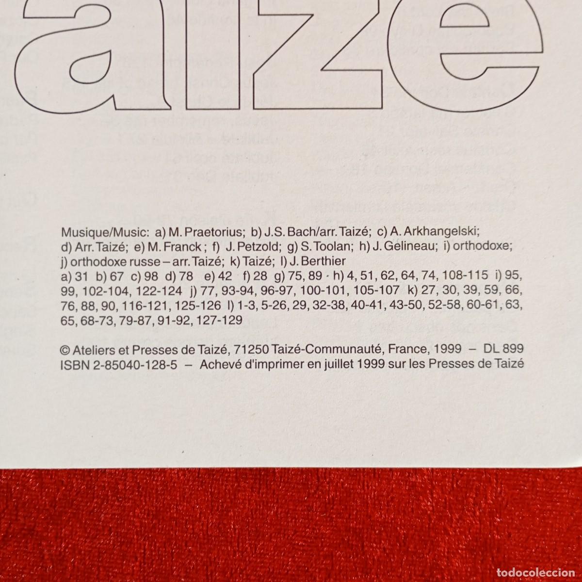 Libros de segunda mano: TAIZ&Eacute; - 1999 - CANTOS ESPIRITUALES / 1119 - Foto 3