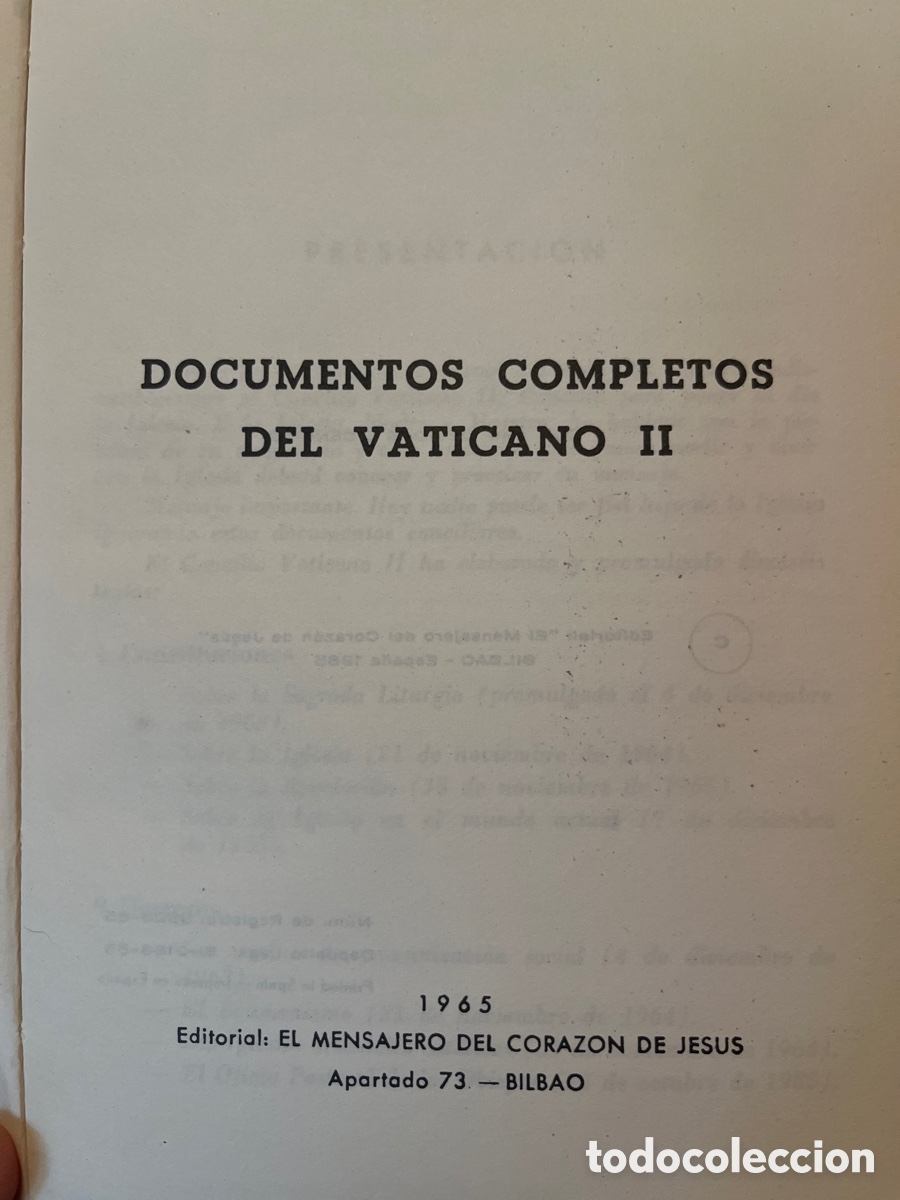 Libros de segunda mano: Documentos completos del vaticano II - Foto 2