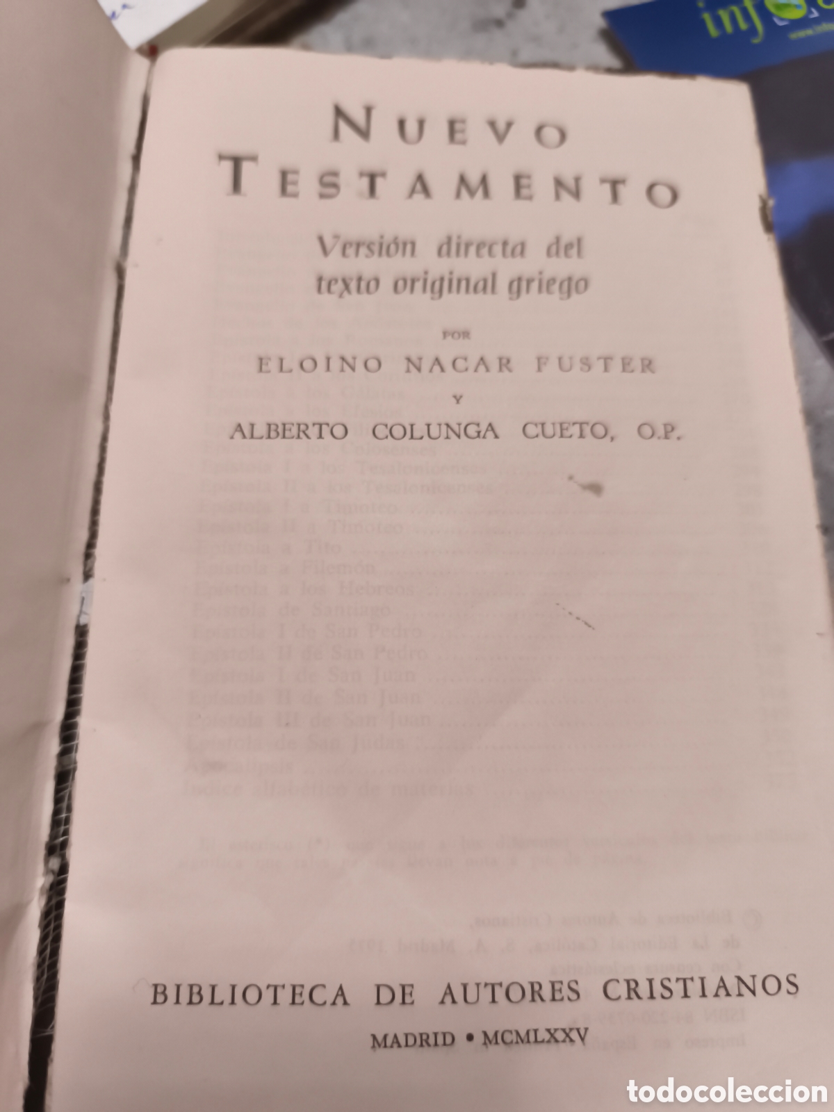 Libros de segunda mano: Nuevo Testamento - Nacar Colunga -1975 - Foto 1