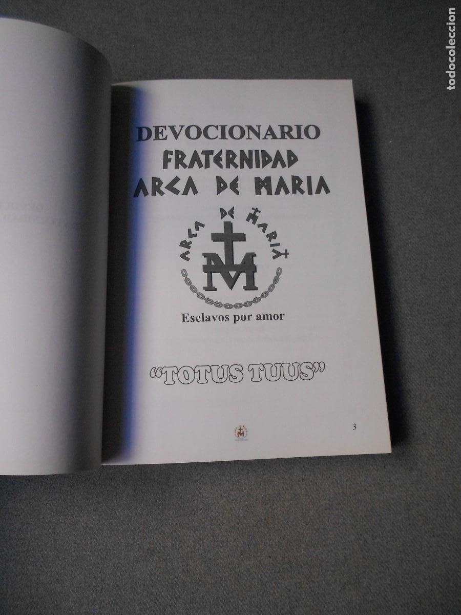 Libros de segunda mano: FRATERNIDAD ARCA DE MARIA. DEVOCIONARIO. - Foto 2
