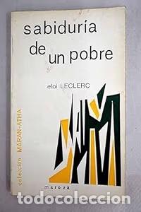 Libros de segunda mano: Sabidur&iacute;a de un Pobre - &Eacute;loi Leclerc - Marova - Maran-atha, 12&ordf; edici&oacute;n