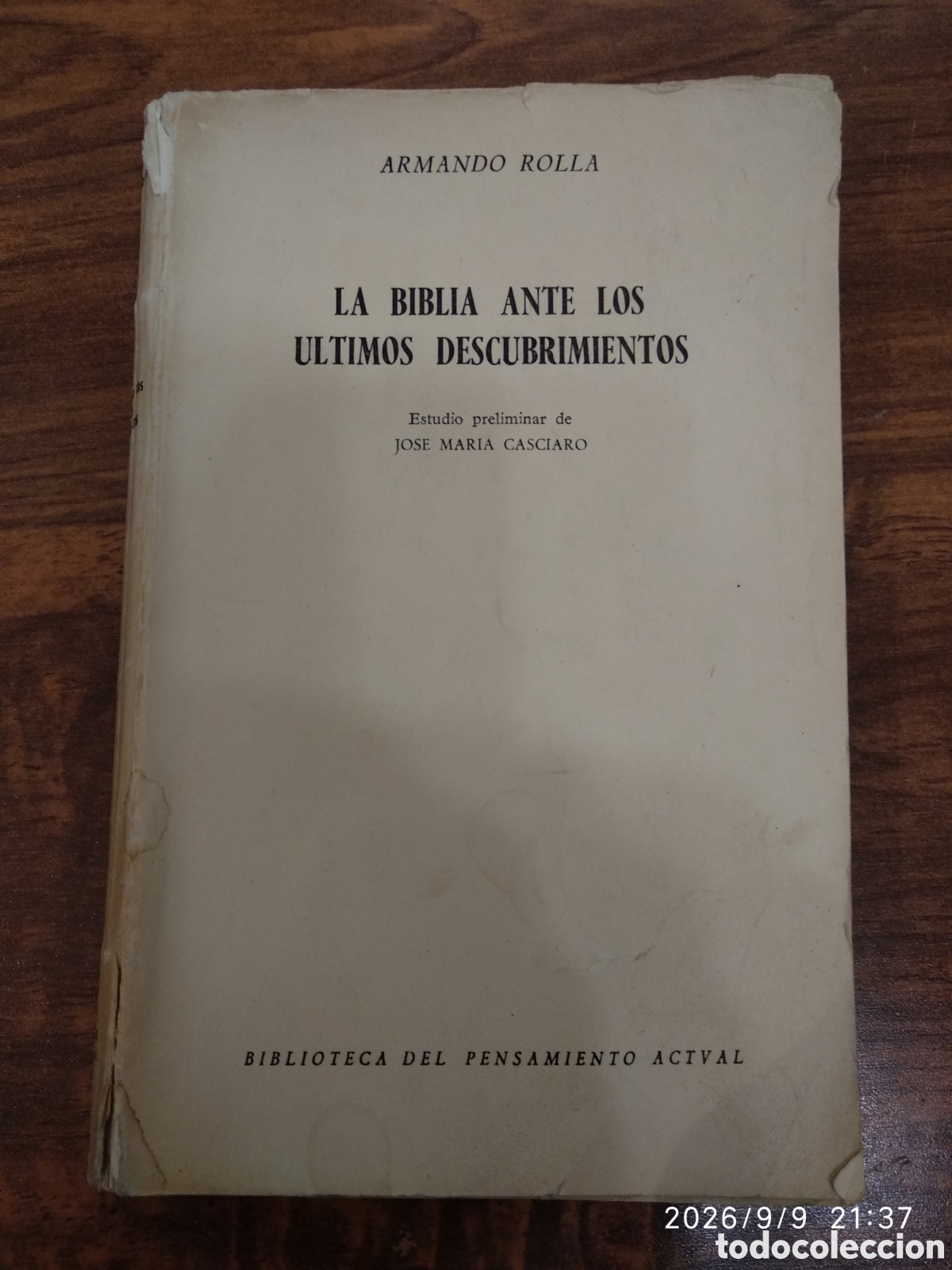 Libros de segunda mano: La Biblia ante los &uacute;ltimos descubrimientos
