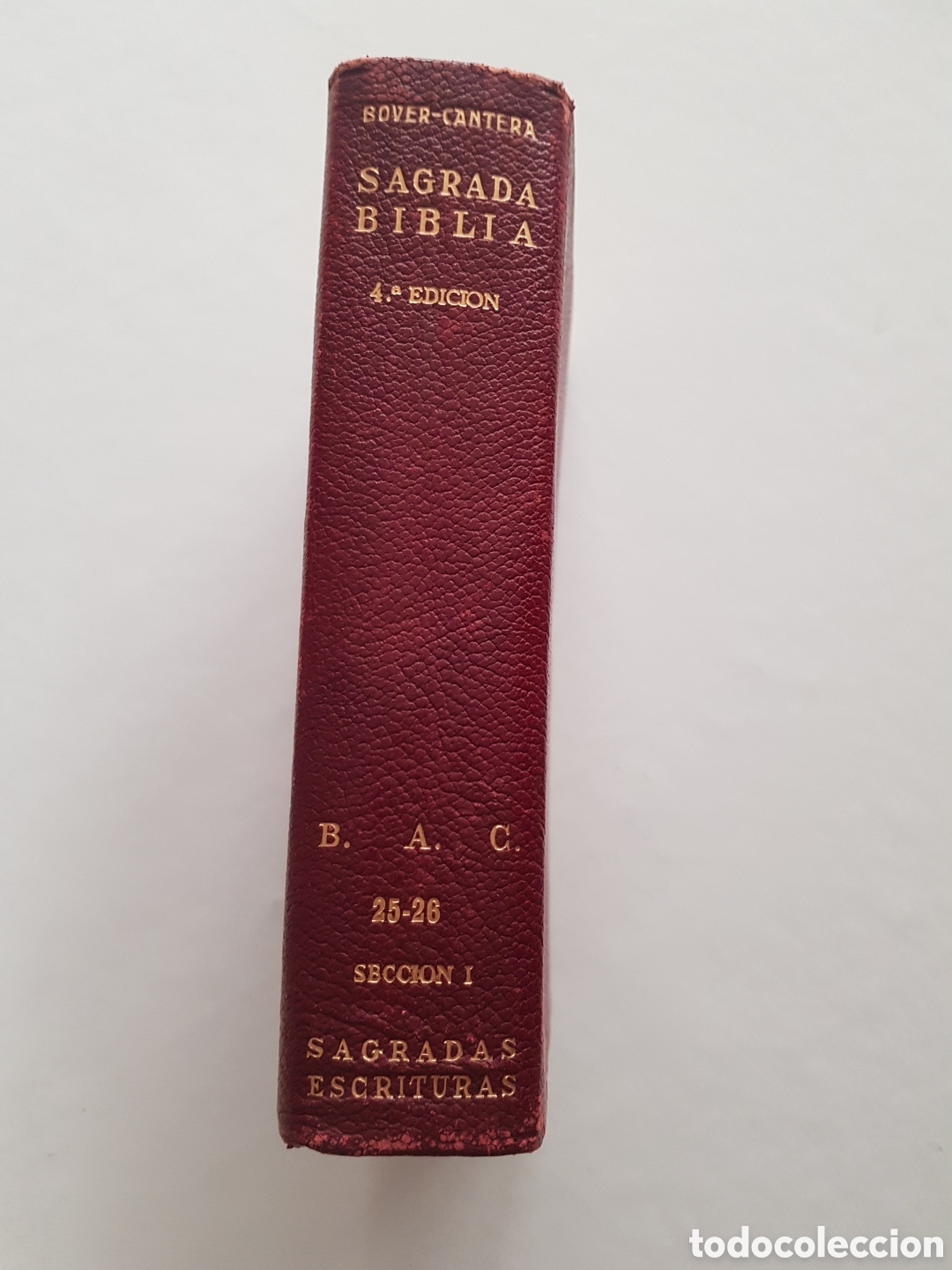 Libros de segunda mano: SAGRADA BIBLIA BOVER CANTERA VERSI&Oacute;N CRITICA TEXTOS HEBREO Y GRIEGO EDICI&Oacute;N LUJO EN PIEL 1957 4&deg;ED