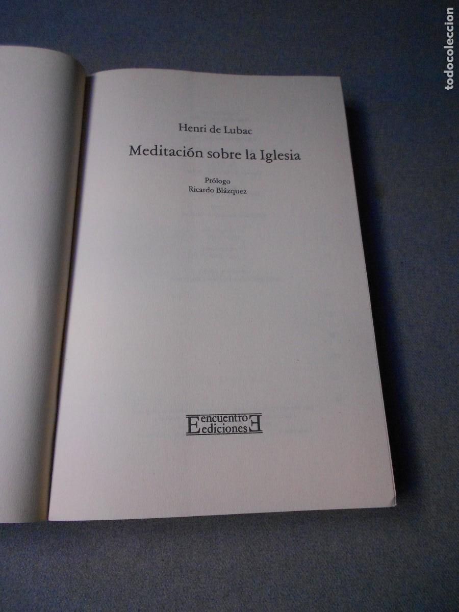 Libros de segunda mano: MEDITACION SOBRE LA IGLESIA. DE LUBAC - Foto 3
