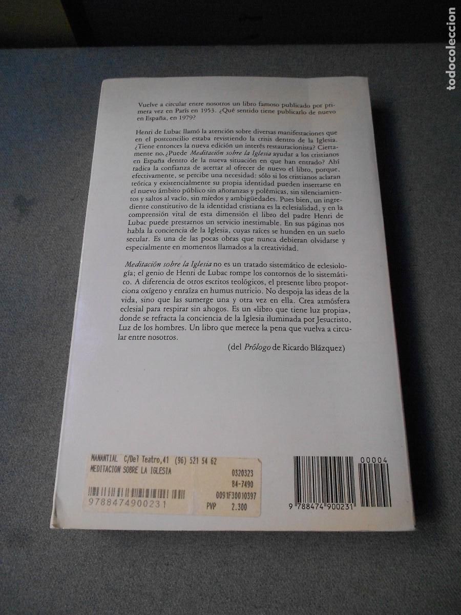 Libros de segunda mano: MEDITACION SOBRE LA IGLESIA. DE LUBAC - Foto 5