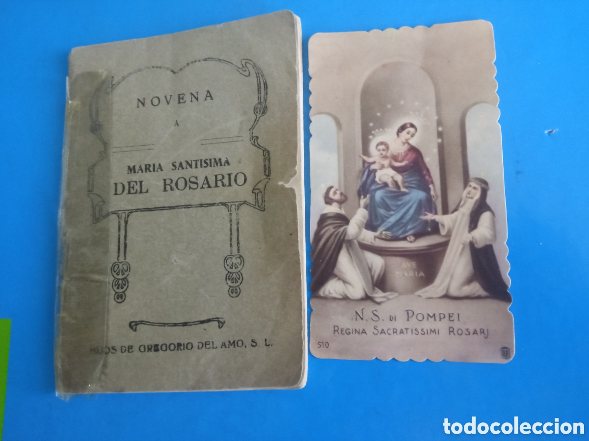 Libros de segunda mano: Novena con estampa, a Maria Sant&iacute;sima del Rosario de 1956, tiene 31 p&aacute;ginas