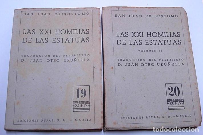 Libros de segunda mano: Lote 3 Libros Ediciones Aspas Col. Excelsa LAS XXI HOMILIAS DE LAS ESTATUAS+ACTAS SELECTAS 1944-1946