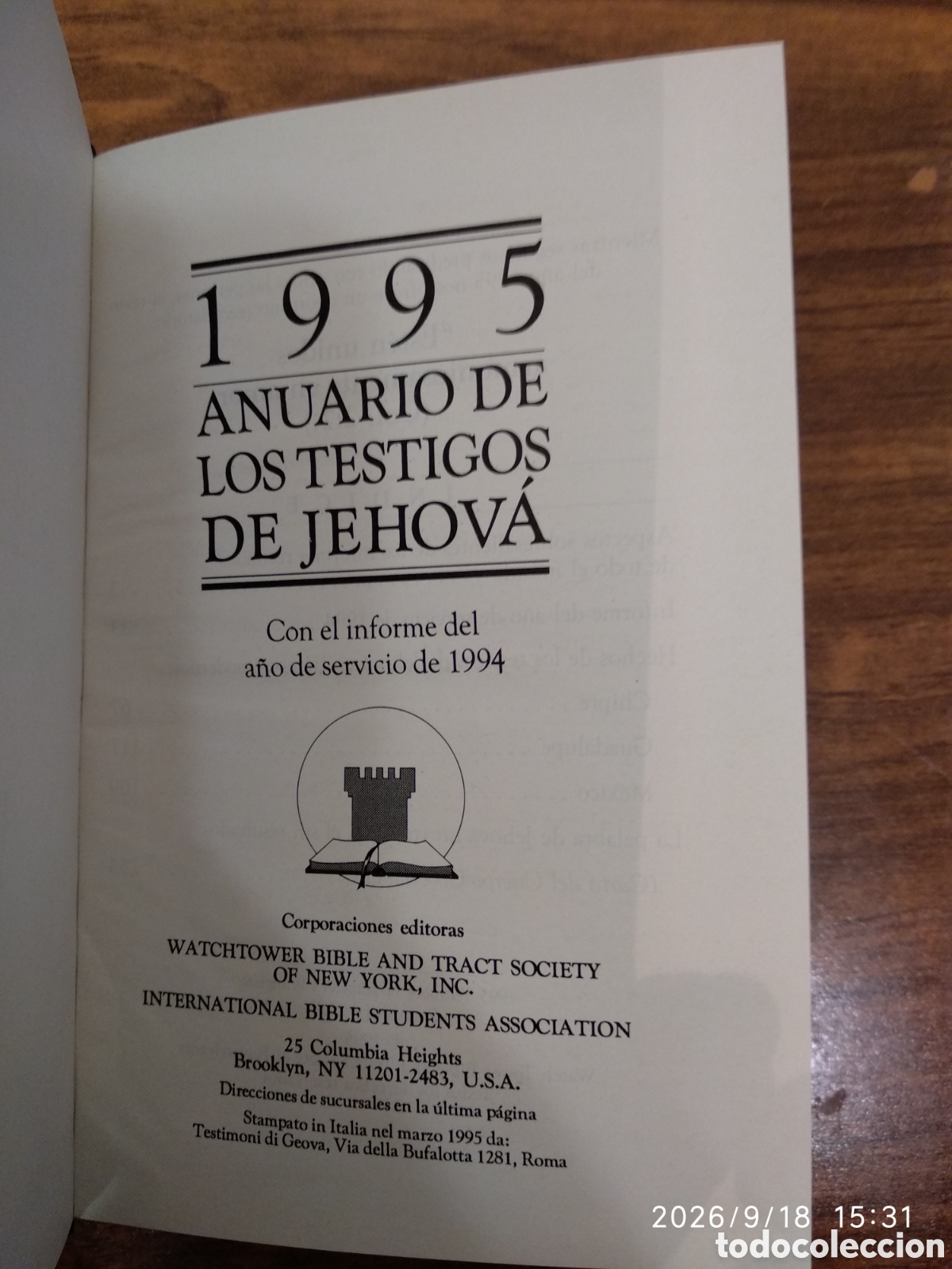 Libros de segunda mano: Anuario de los testigos de Jehov&aacute; 1995 - Foto 12
