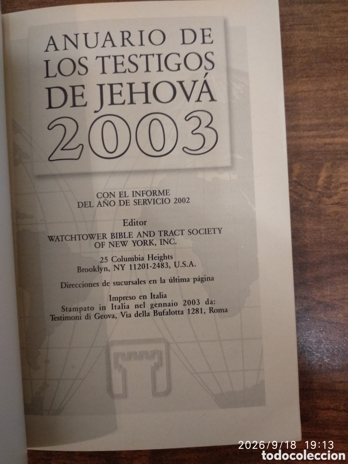 Libros de segunda mano: Anuario de los testigos de Jehov&aacute; 2003 - Foto 4