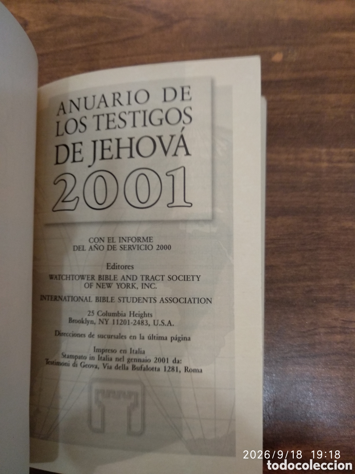 Libros de segunda mano: Anuario de los testigos de Jehov&aacute; 2001 - Foto 4