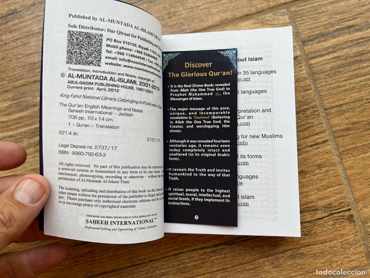 Libros de segunda mano: QURAN - EL COR&Aacute;N - en ingl&eacute;s - Foto 5