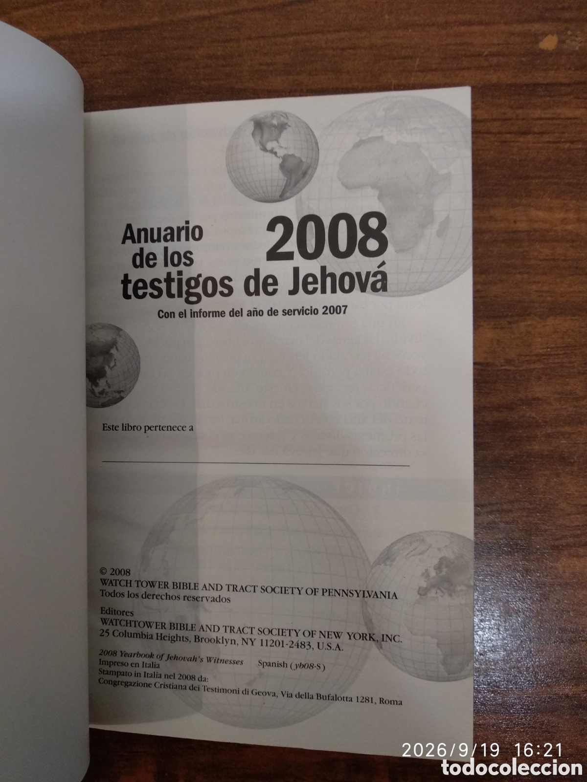 Libros de segunda mano: Anuario de los testigos de Jehov&aacute; 2008 - Foto 12