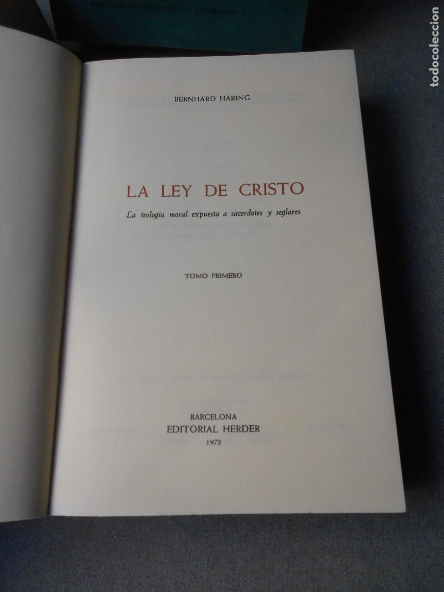 Libros de segunda mano: LA LEY DE CRISTO. H&Auml;RING. - Foto 2