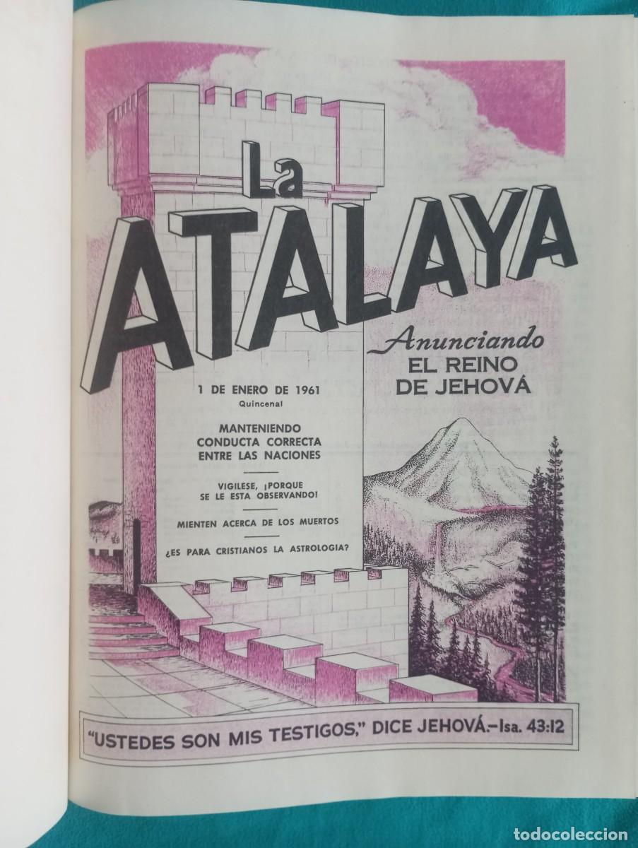 Libros de segunda mano: LA ATALAYA REVISTA 1961 A&Ntilde;O COMPLETO EN UN TOMO BUEN ESTADO LIBRO RELIGION