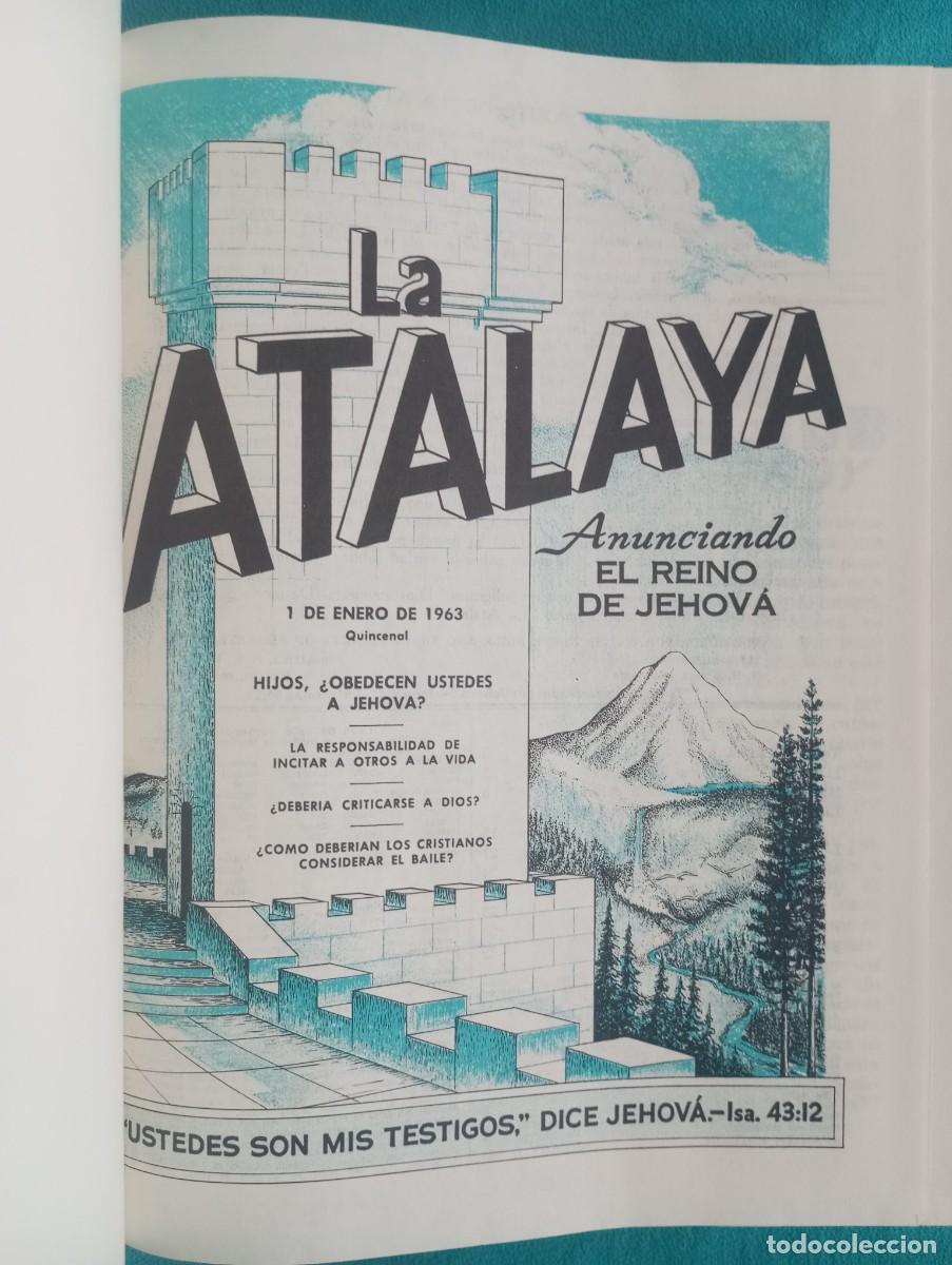 Libros de segunda mano: LA ATALAYA REVISTA 1963 A&Ntilde;O COMPLETO EN UN TOMO BUEN ESTADO LIBRO RELIGION