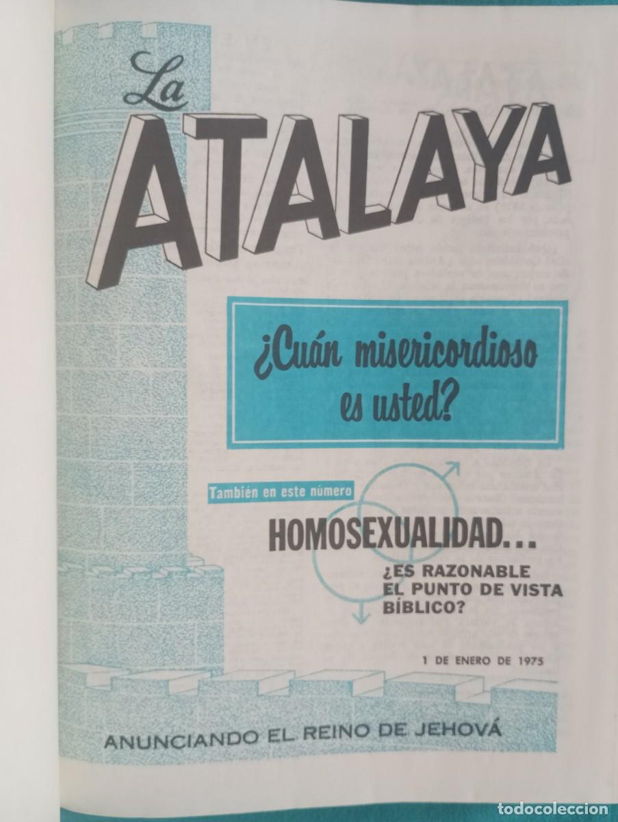 Libros de segunda mano: LA ATALAYA REVISTA 1975 A&Ntilde;O COMPLETO EN UN TOMO BUEN ESTADO LIBRO RELIGION