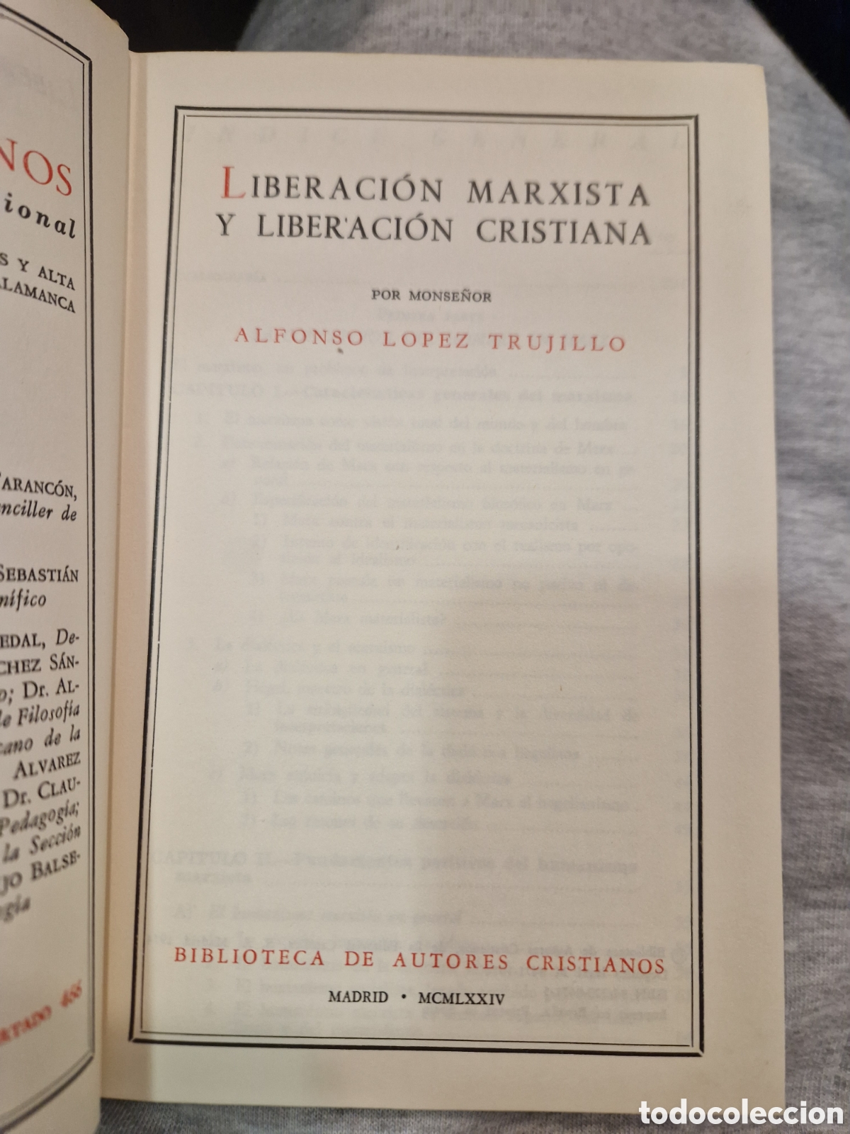 Libros de segunda mano: L&Oacute;PEZ TRUJILLO, Alfonso. Liberaci&oacute;n marxista y liberaci&oacute;n cristiana