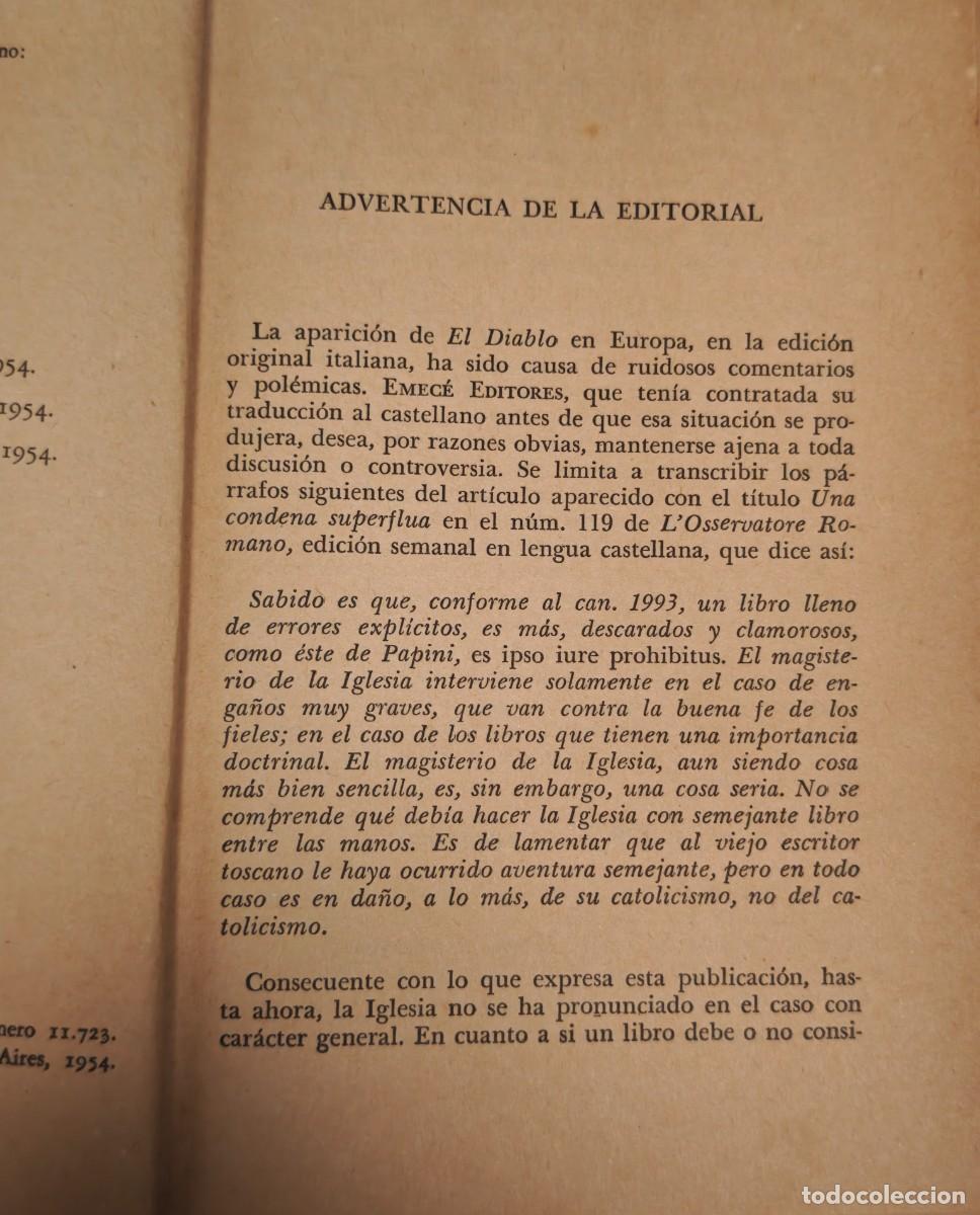 Libros de segunda mano: EL DIABLO - GIOVANNI PAPINI - Foto 4