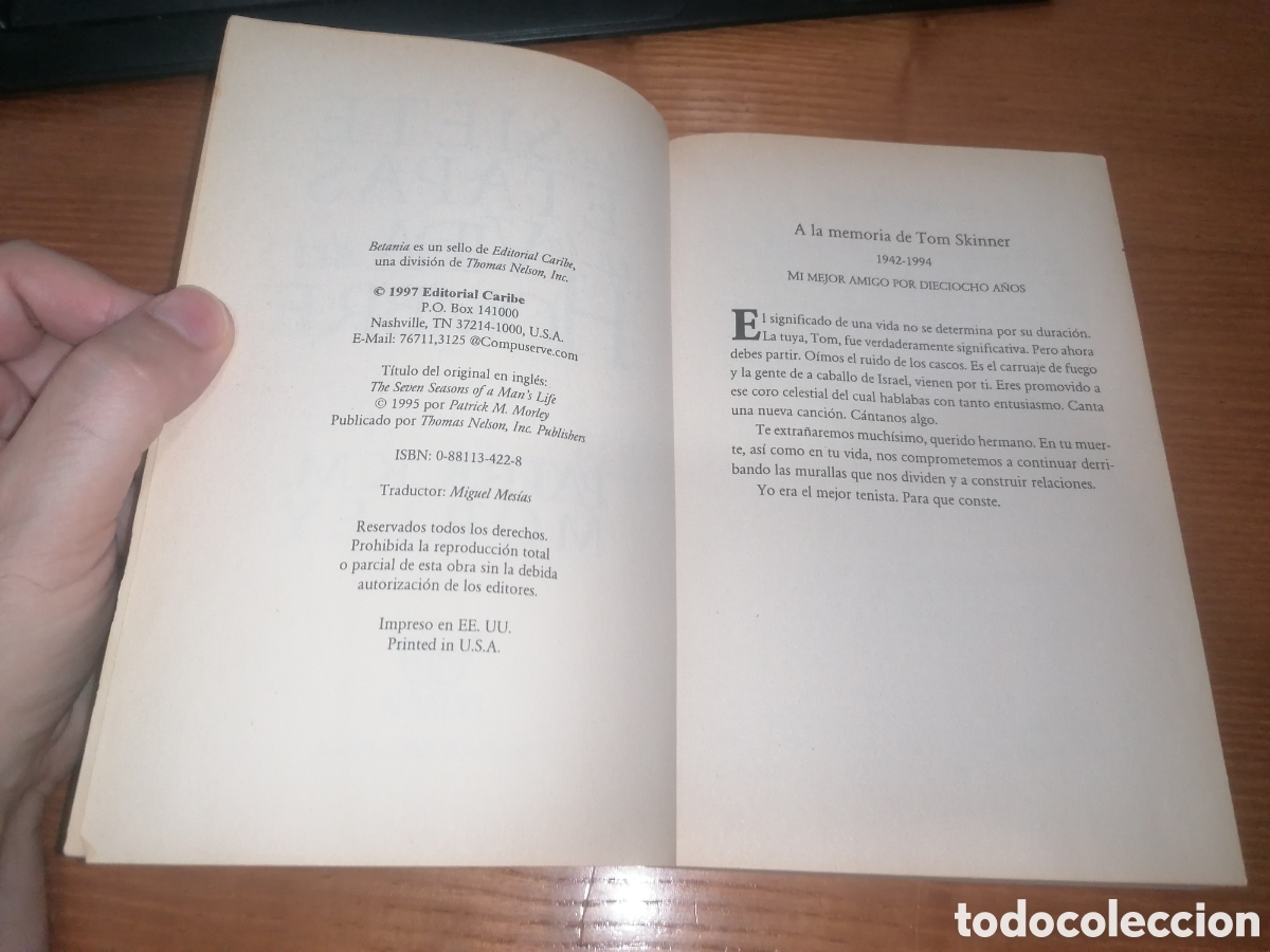 Libros de segunda mano: Libro: LAS SIETE ETAPAS EN LA VIDA DEL HOMBRE Patrick M. Morley - Foto 3