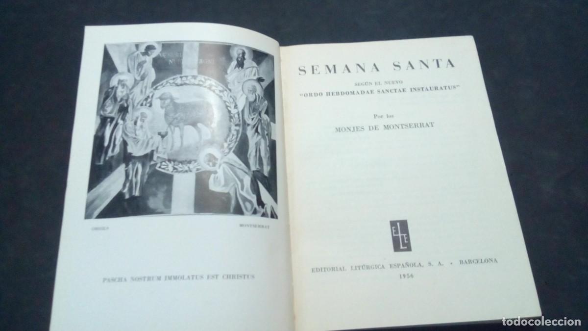 Libros de segunda mano: Semana sant -monjes de montserrat 1956 Ed. liturgica espa&ntilde;ola