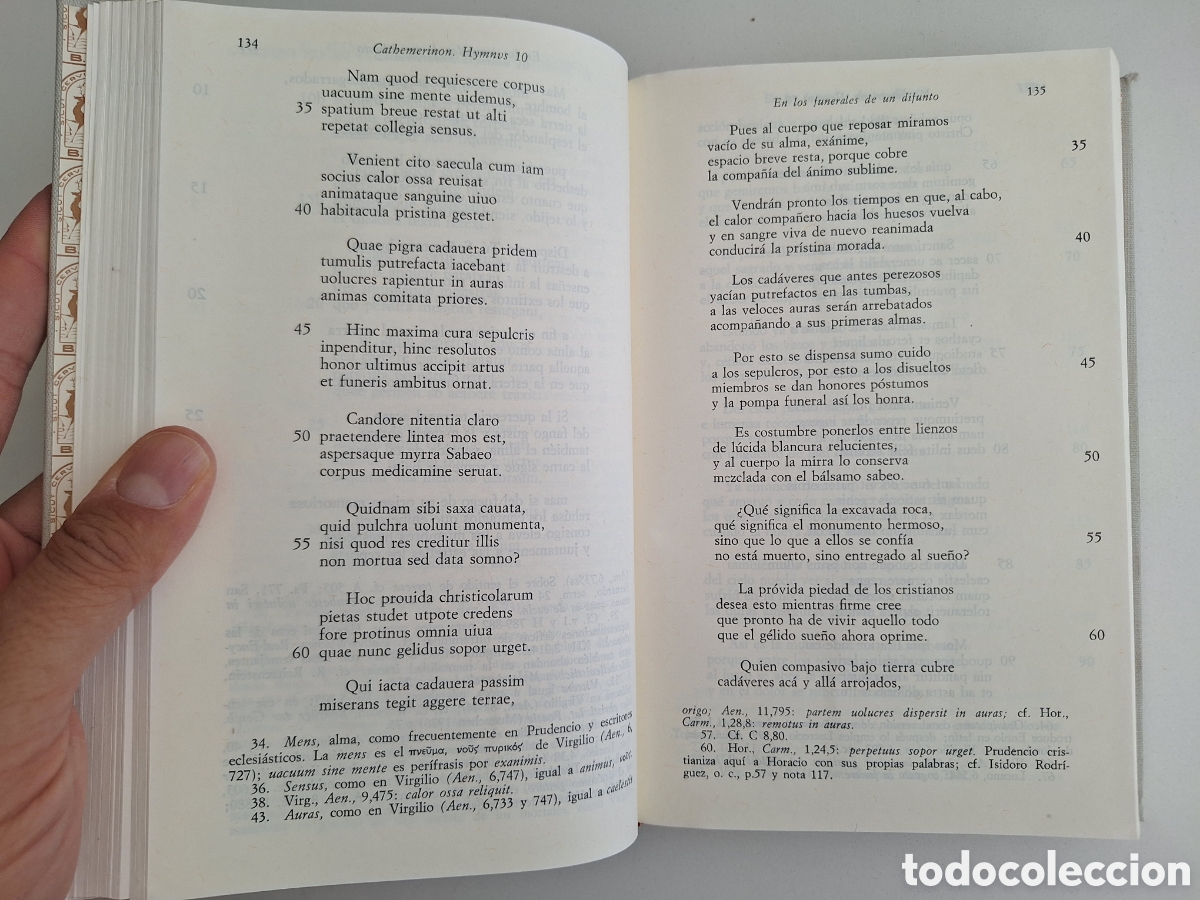 Libros de segunda mano: Obras completas de Aurelio Prudencio (biling&uuml;e) - Foto 9