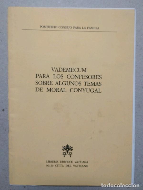 Libros de segunda mano: Vademecum para los confesores sobre algunos temas de moral conyugal Pontificio Consejo