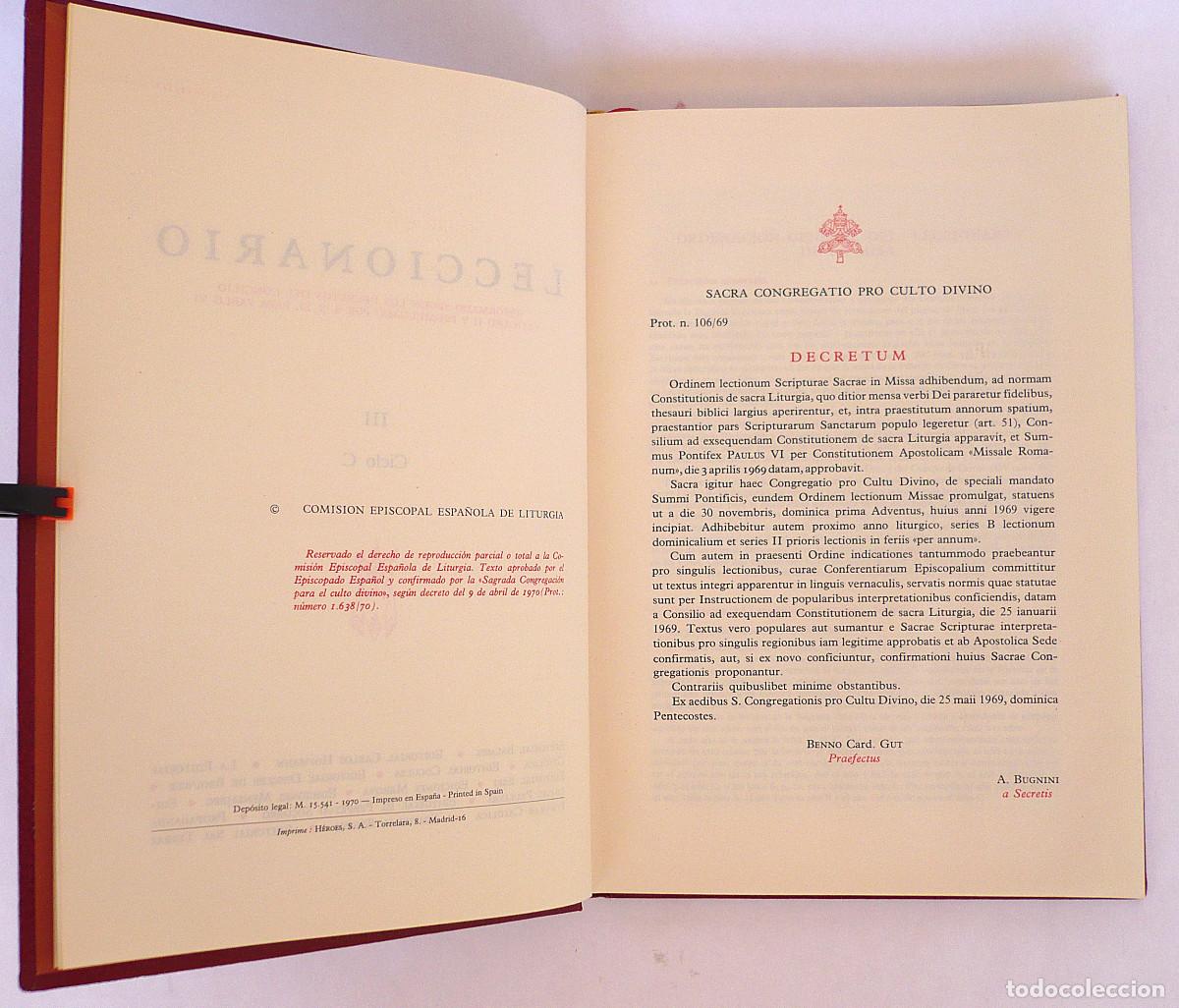 Libros de segunda mano: Leccionario III, Ciclo C - Foto 5