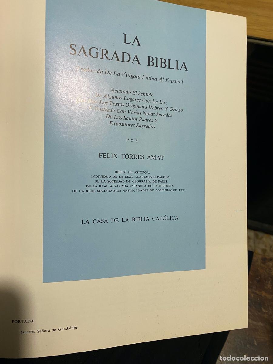 Libros de segunda mano: LA SAGRADA BIBLIA, FELIX TORRES AMAT