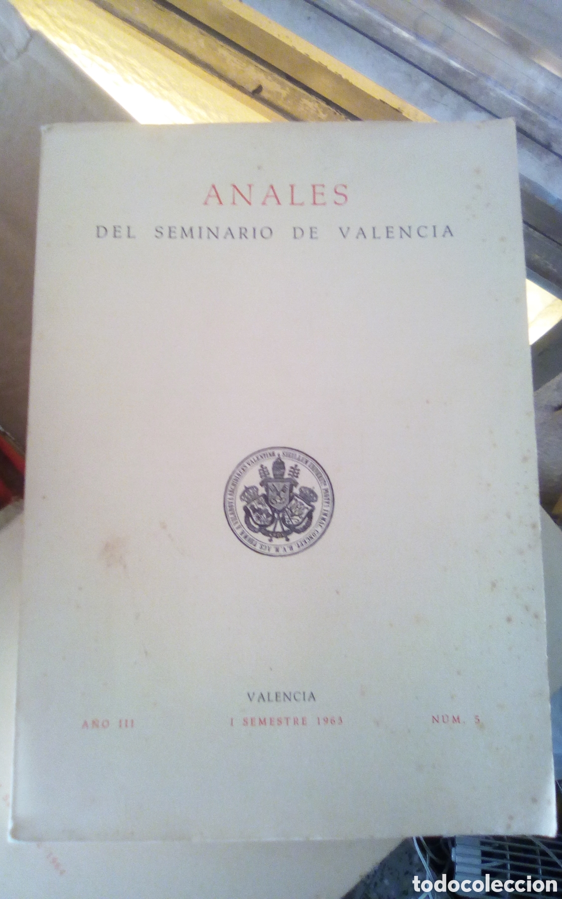 Libros de segunda mano: Anales del Seminario de Valencia. I Semestre 1963. N&deg; 5. Tapa blanda con 207 p&aacute;ginas. Mide 17 x 24 c