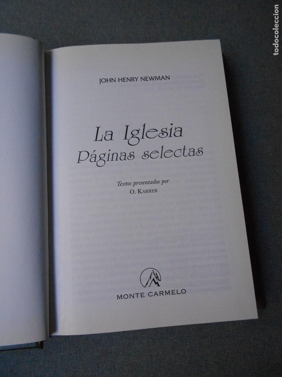 Libros de segunda mano: LA IGLESIA. JOHN HENRY NEWMAN - Foto 4