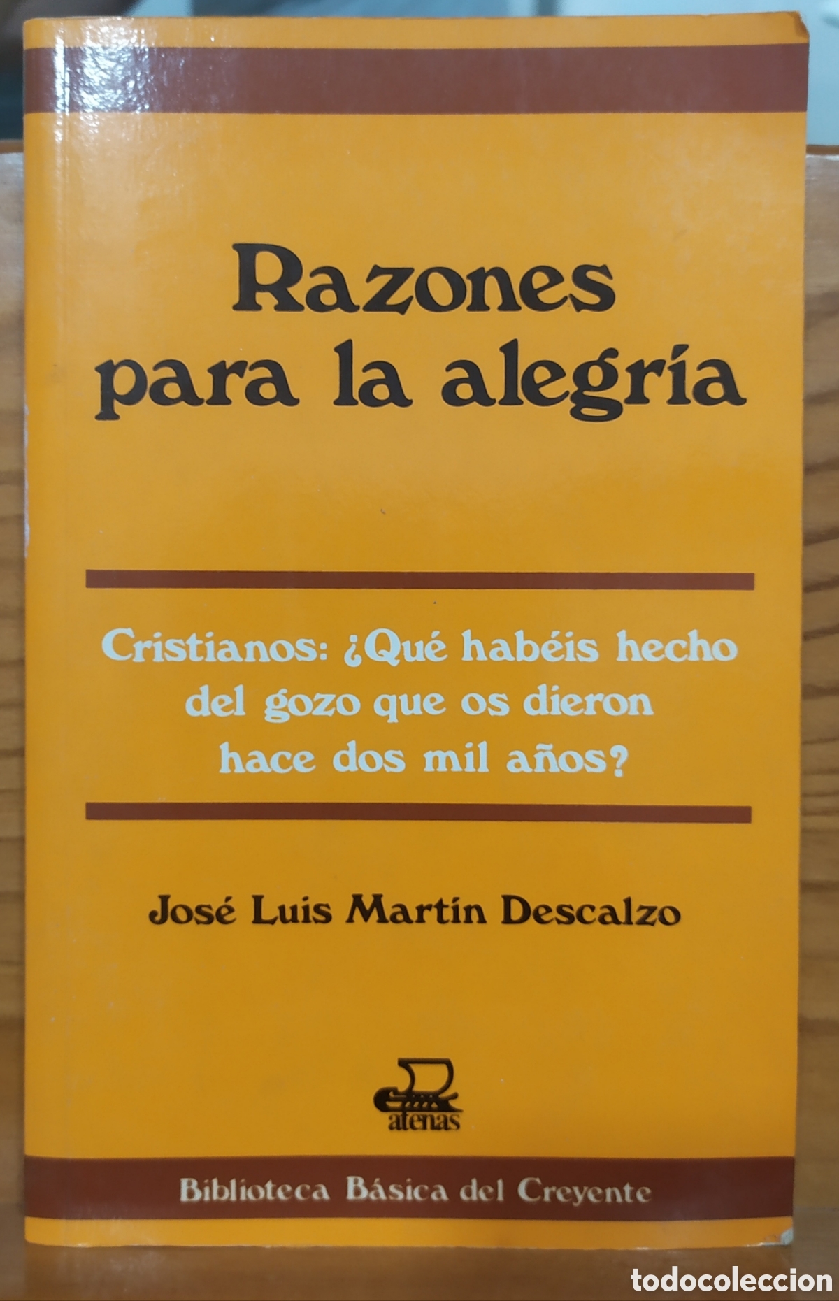 Libros de segunda mano: Razones para la alegr&iacute;a de Jos&eacute; Luis Mart&iacute;n Descalzo