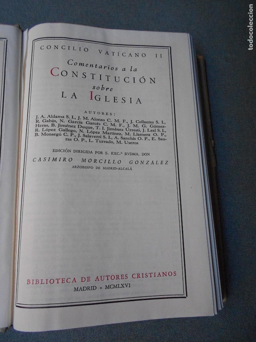Libros de segunda mano: COMENTARIOS A LA CONSTITUCION SOBRE LA IGLESIA - Foto 4