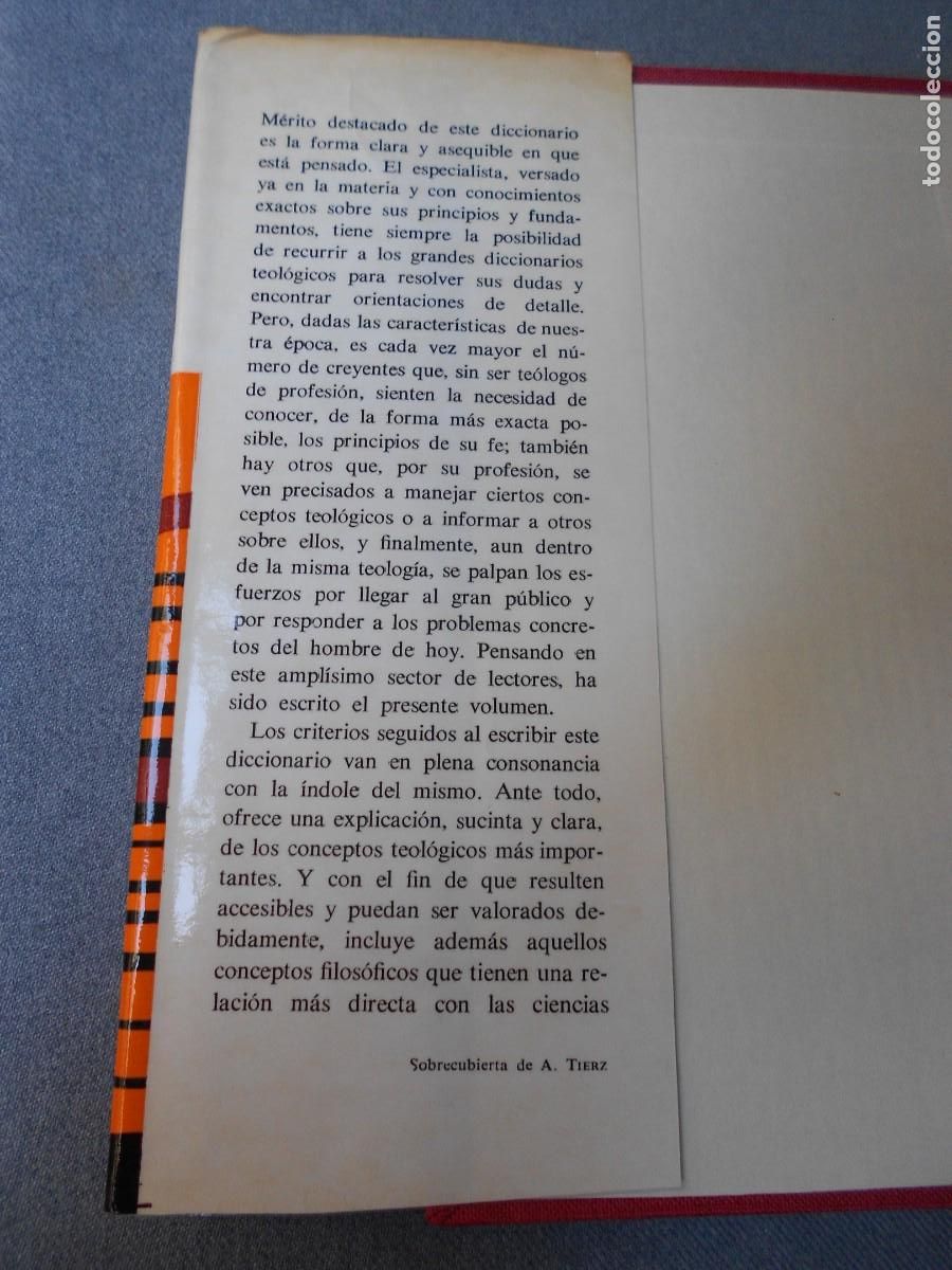 Libros de segunda mano: DICCIONARIO DE TEOLOGIA - Foto 2