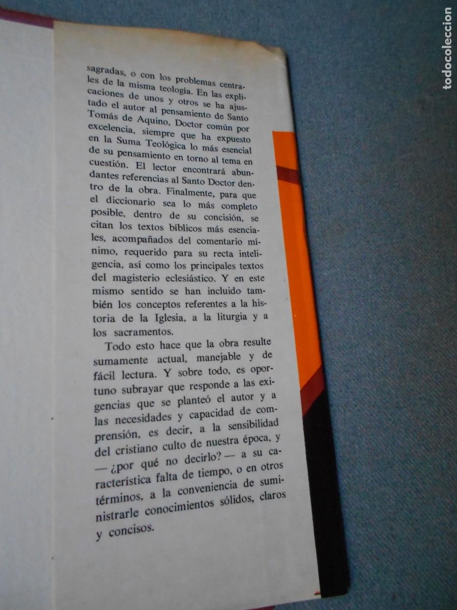 Libros de segunda mano: DICCIONARIO DE TEOLOGIA - Foto 3