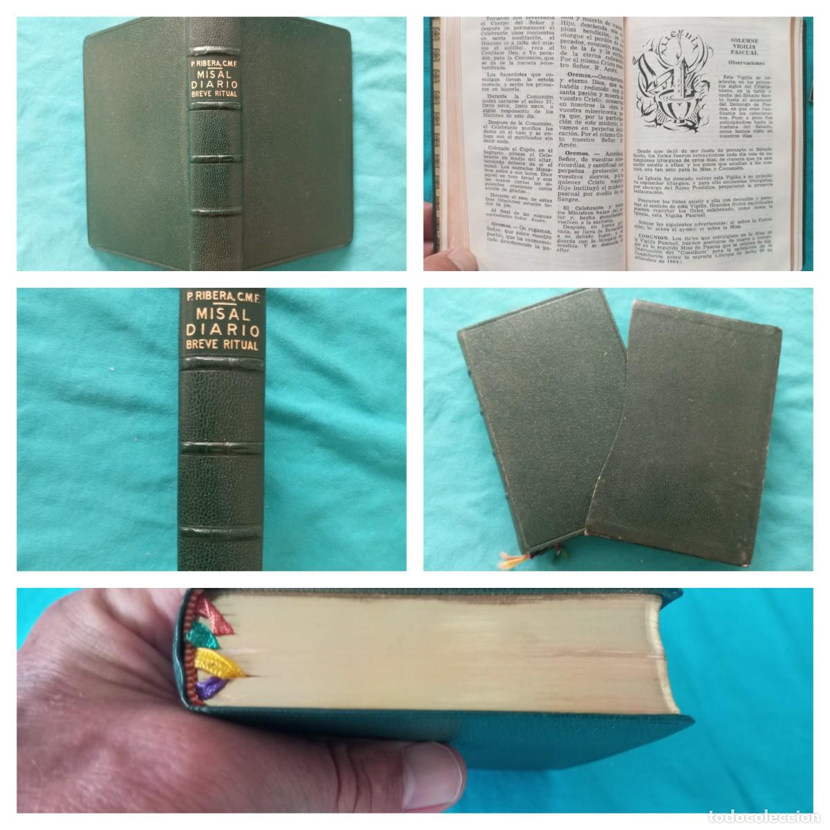 Libros de segunda mano: MISAL DIARIO DE VIAJE COMPLETO CORTES DE ORO LUIS RIBERA 1965 EN SU ESTUCHE 15CMS U69