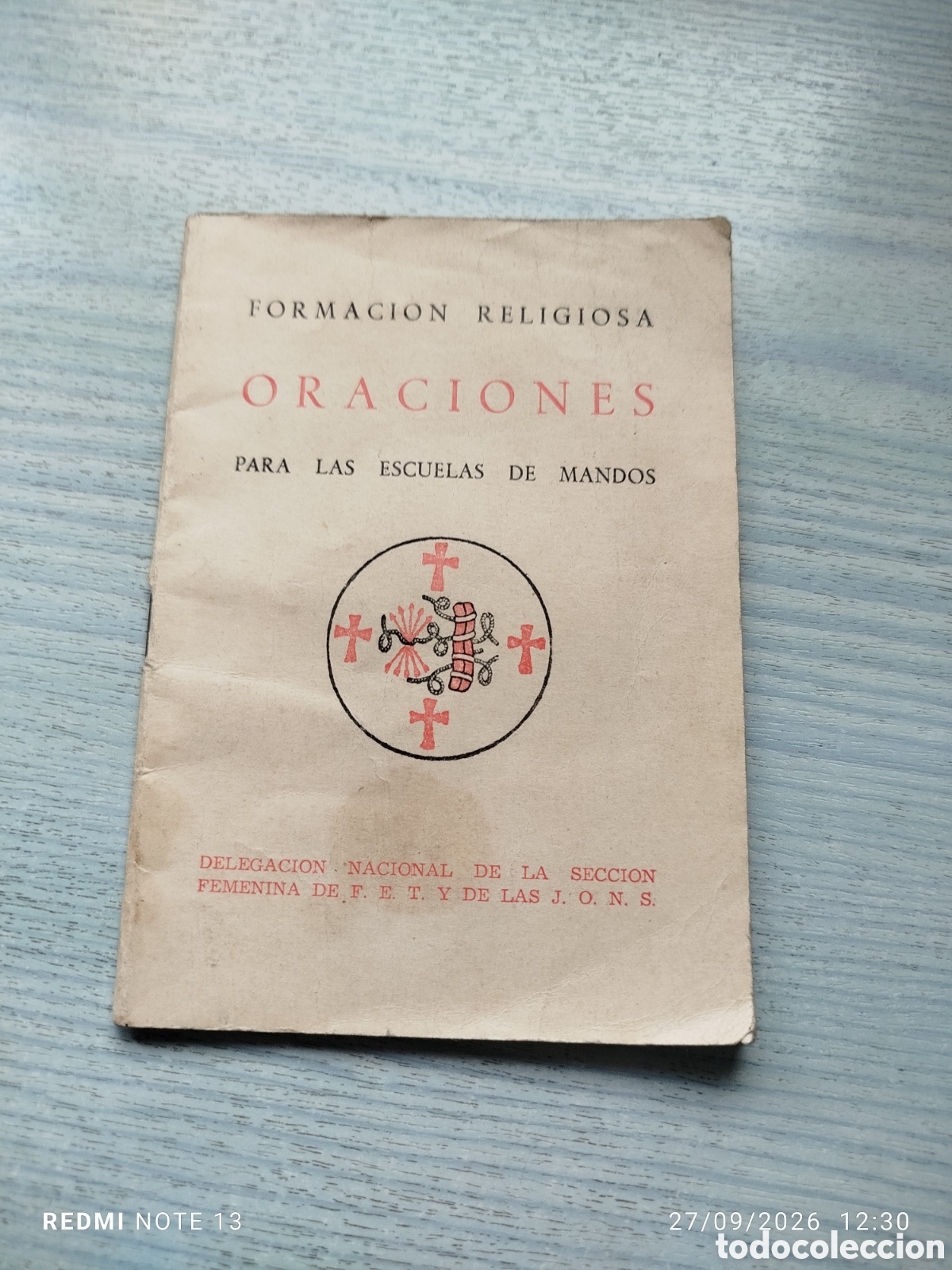 Libros de segunda mano: Oraciones .escuela de mandos FET y de las JONS
