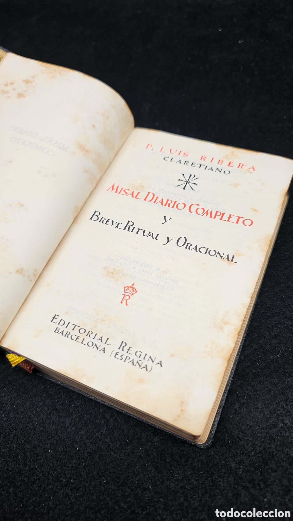 Libros de segunda mano: Antiguo misal diario completo