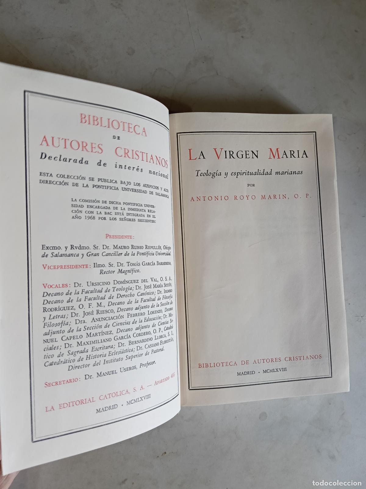 Libros de segunda mano: La Virgen Mar&iacute;a - Antonio Royo Mar&iacute;n. BAC