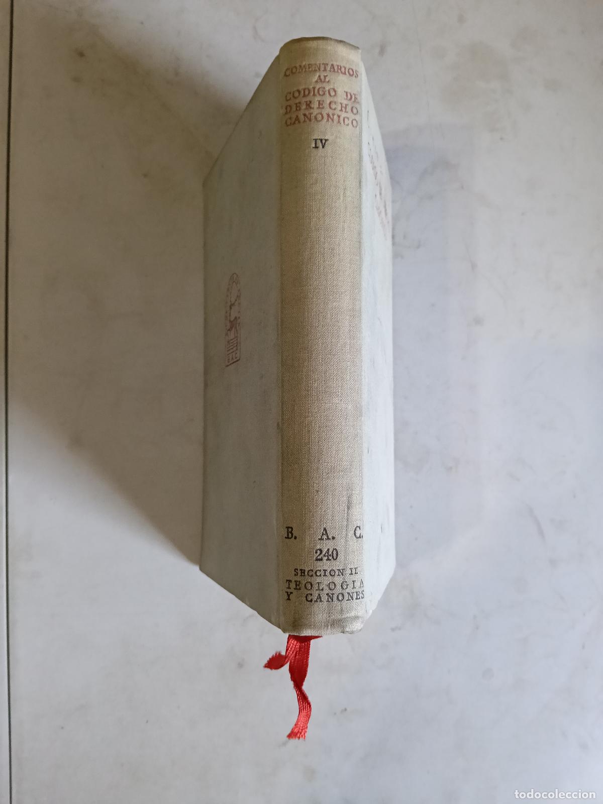 Libros de segunda mano: Comentarios al c&oacute;digo de derecho can&oacute;nico IV - vvaa - Foto 3