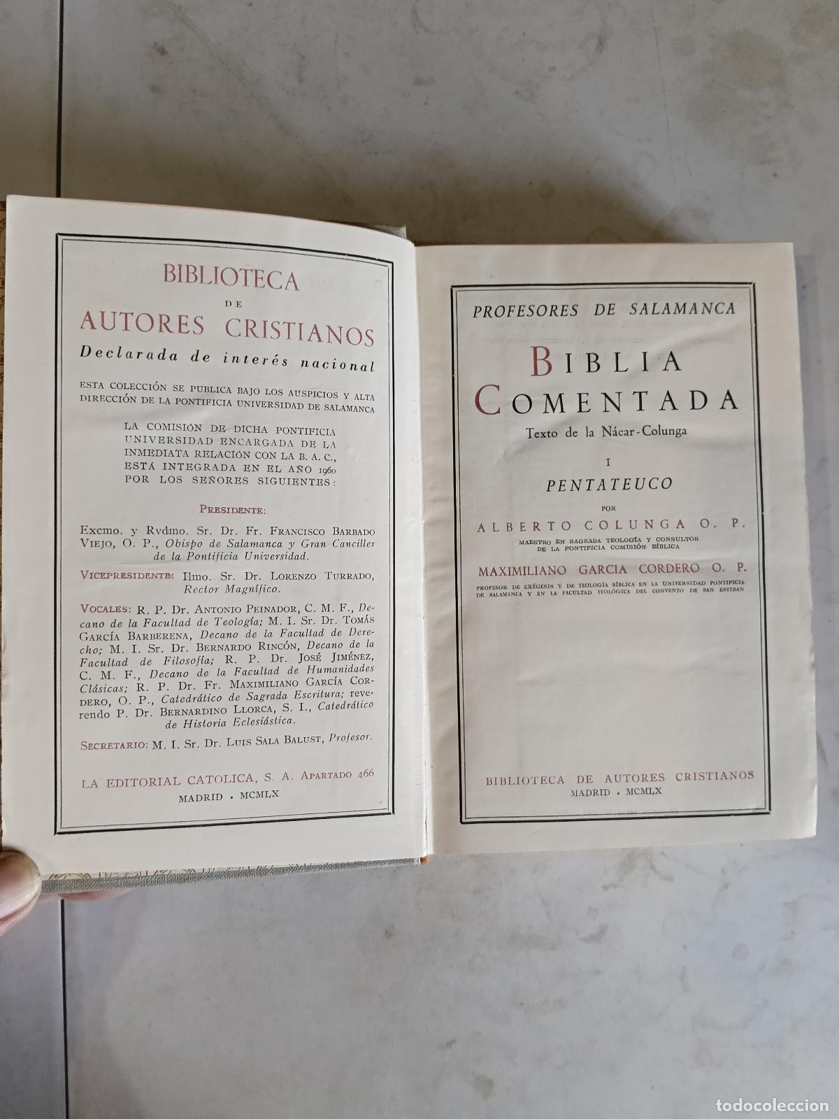 Libros de segunda mano: Biblia comentada, tomo I: Pentateuco BAC - Foto 4