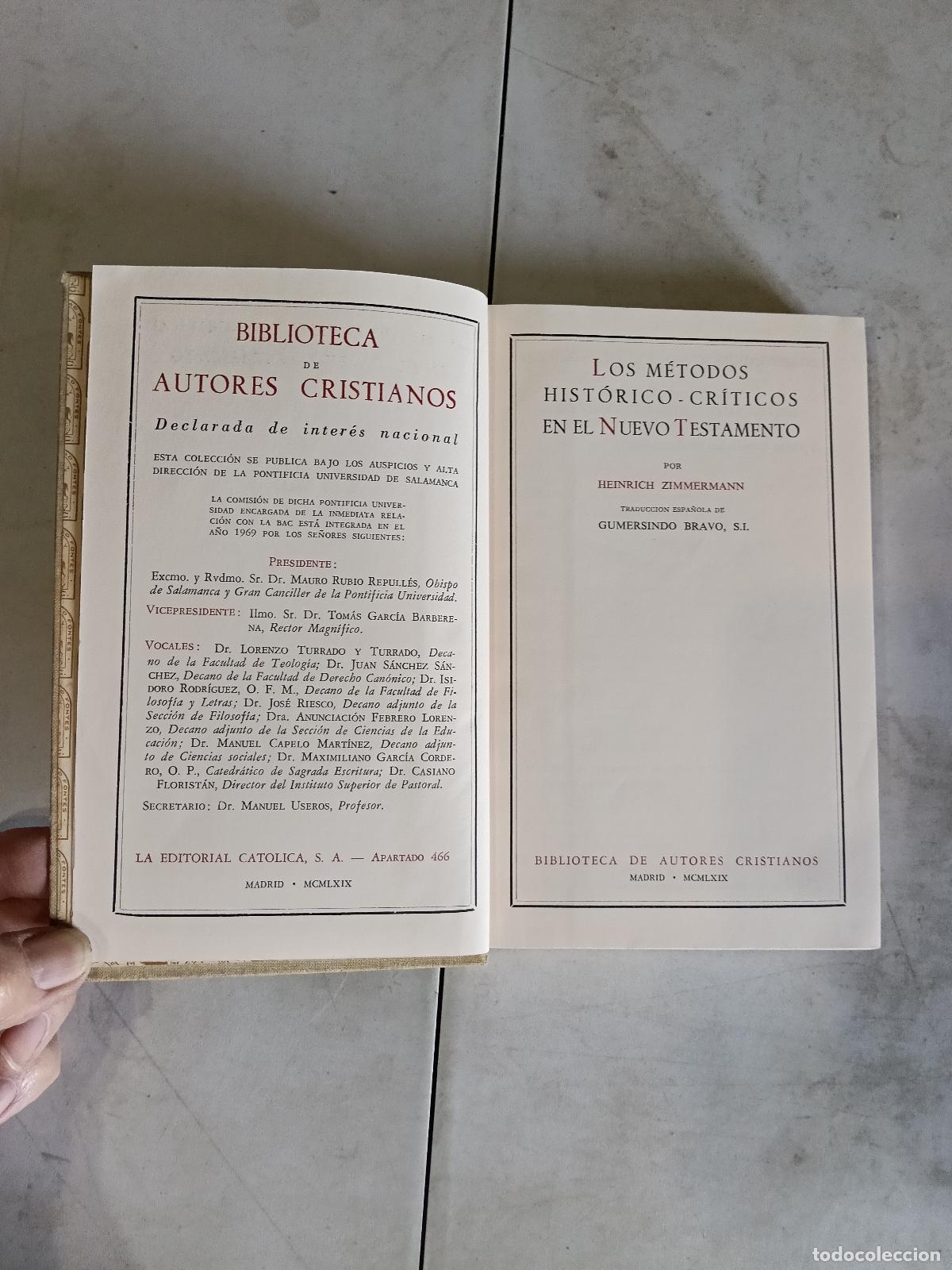 Libros de segunda mano: LOS METODOS HISTORICO - CRITICOS EN EL NUEVO TESTAMENTO Zimmermann