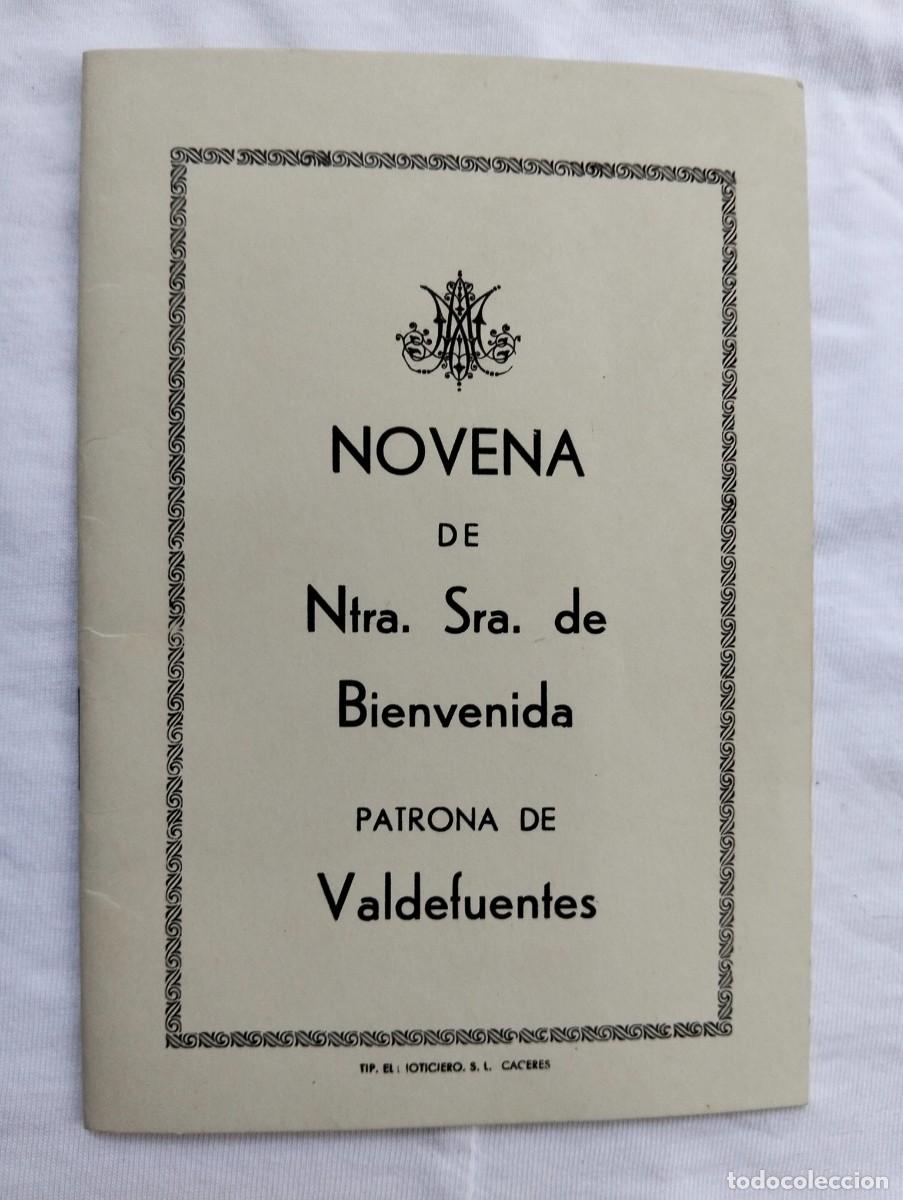 Libros de segunda mano: Novena de Ntra . Sra. de Bienvenida patrona de valdefuentes- Caceres