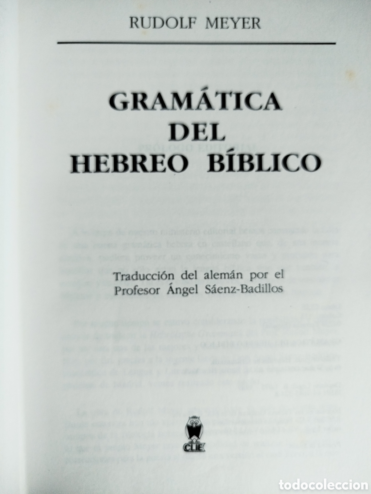 Libros de segunda mano: Gram&aacute;tica del hebreo b&iacute;blico (Meyer) - Foto 2