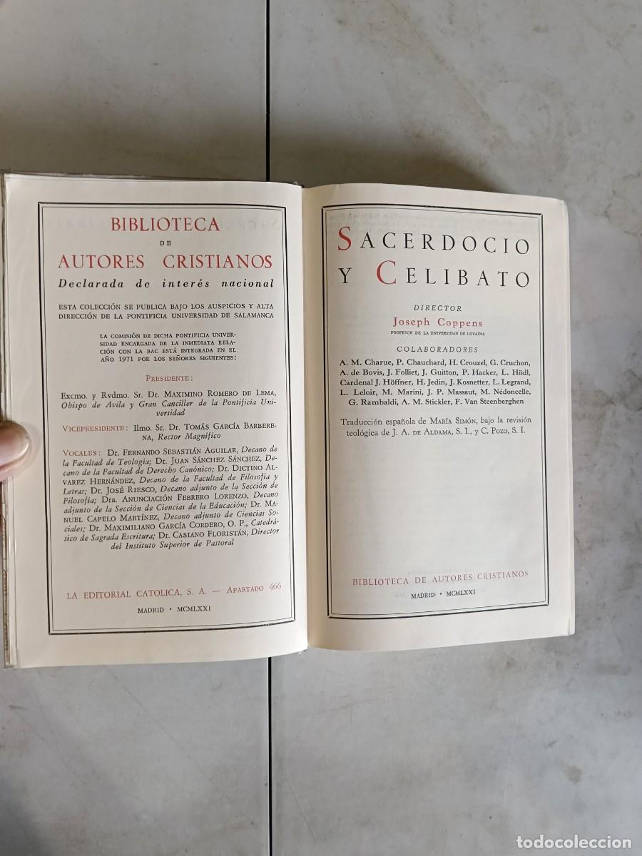 Libros de segunda mano: SACERDOCIO Y CELIBATO / JOSEPH COPPENS / BIBLIOTECA AUTORES CRISTIANOS BAC