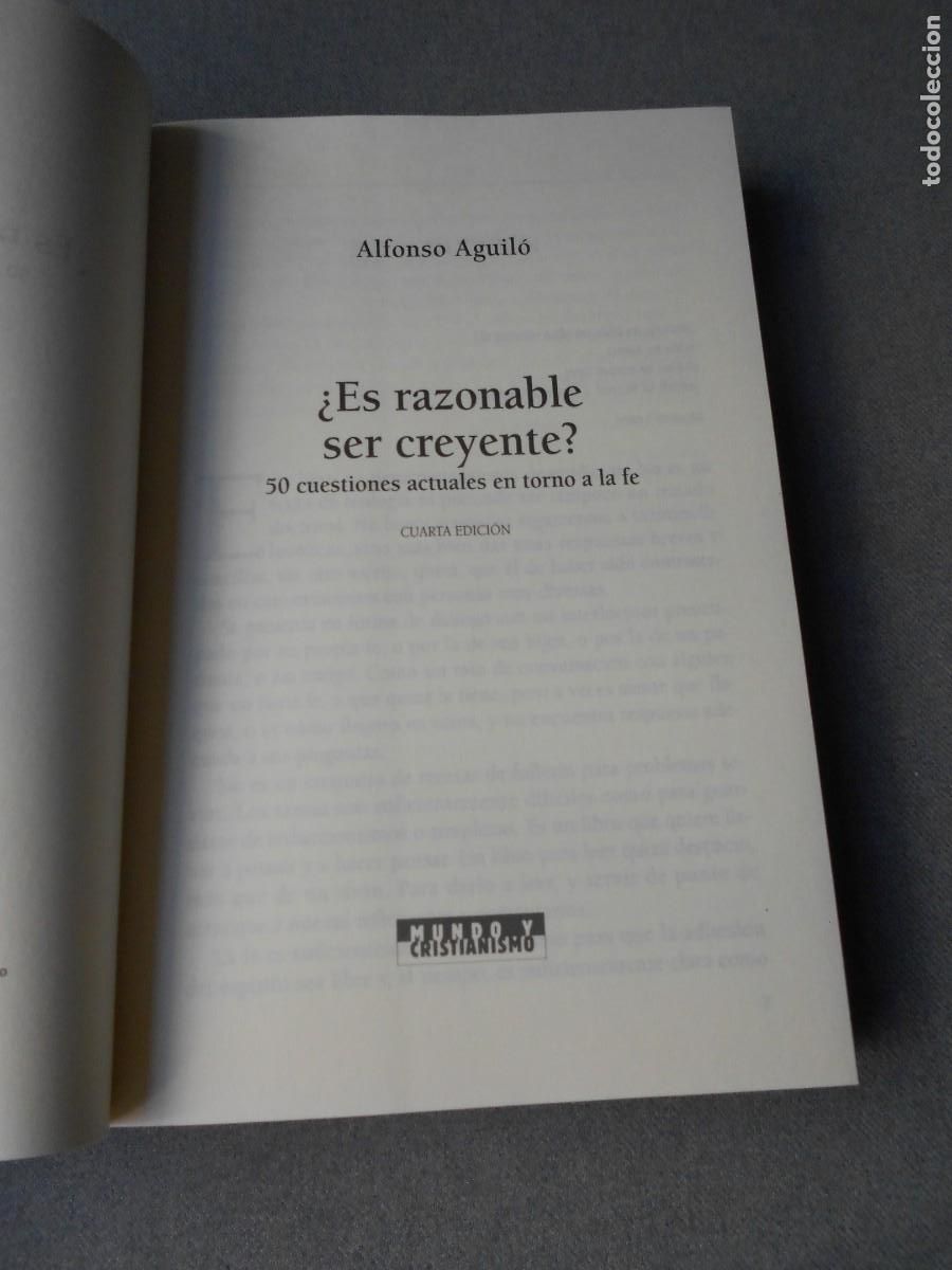 Libros de segunda mano: ES RAZONABLE SER CREYENTE ? - Foto 3