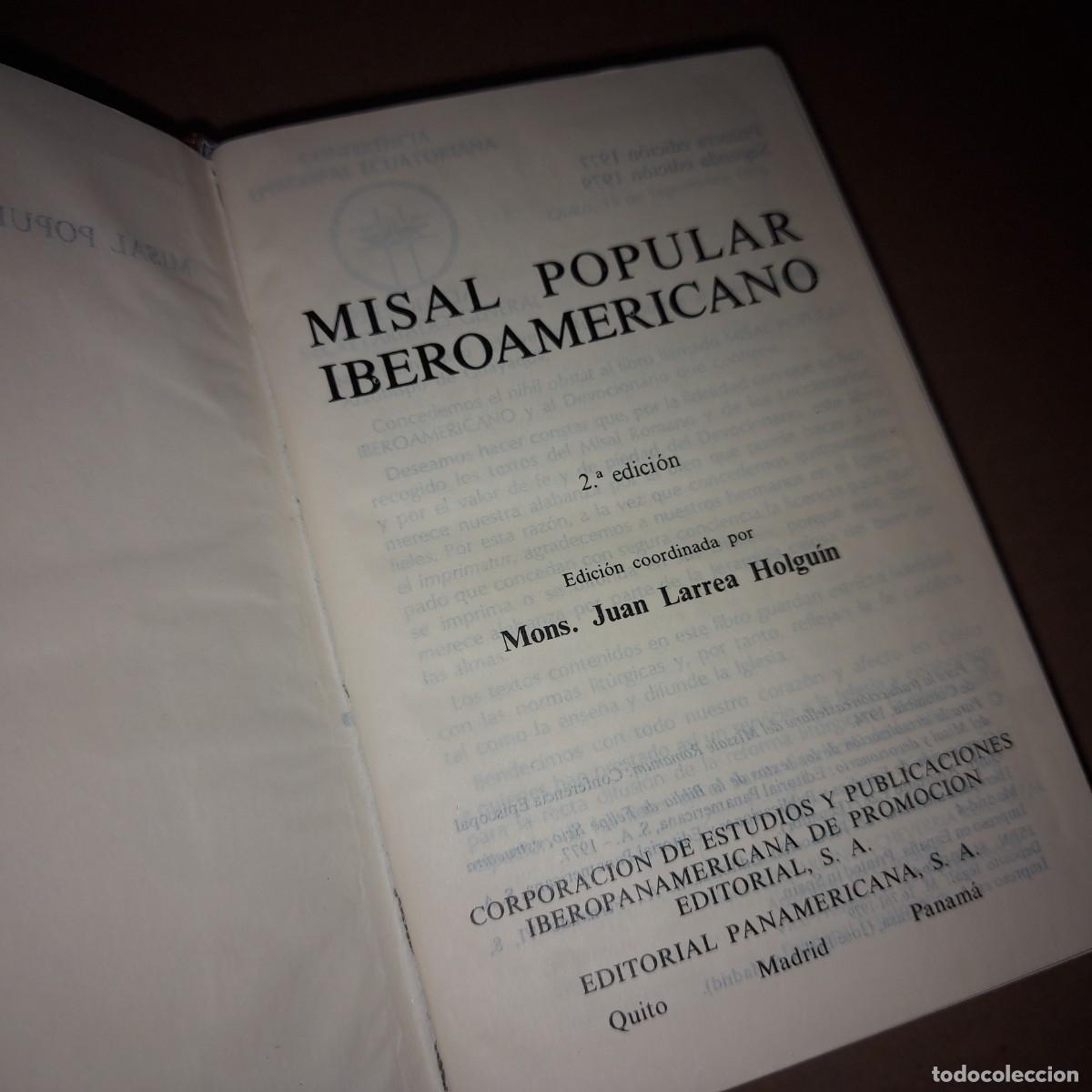 Libros de segunda mano: MISAL POPULAR IBEROAMERICANO - Foto 2