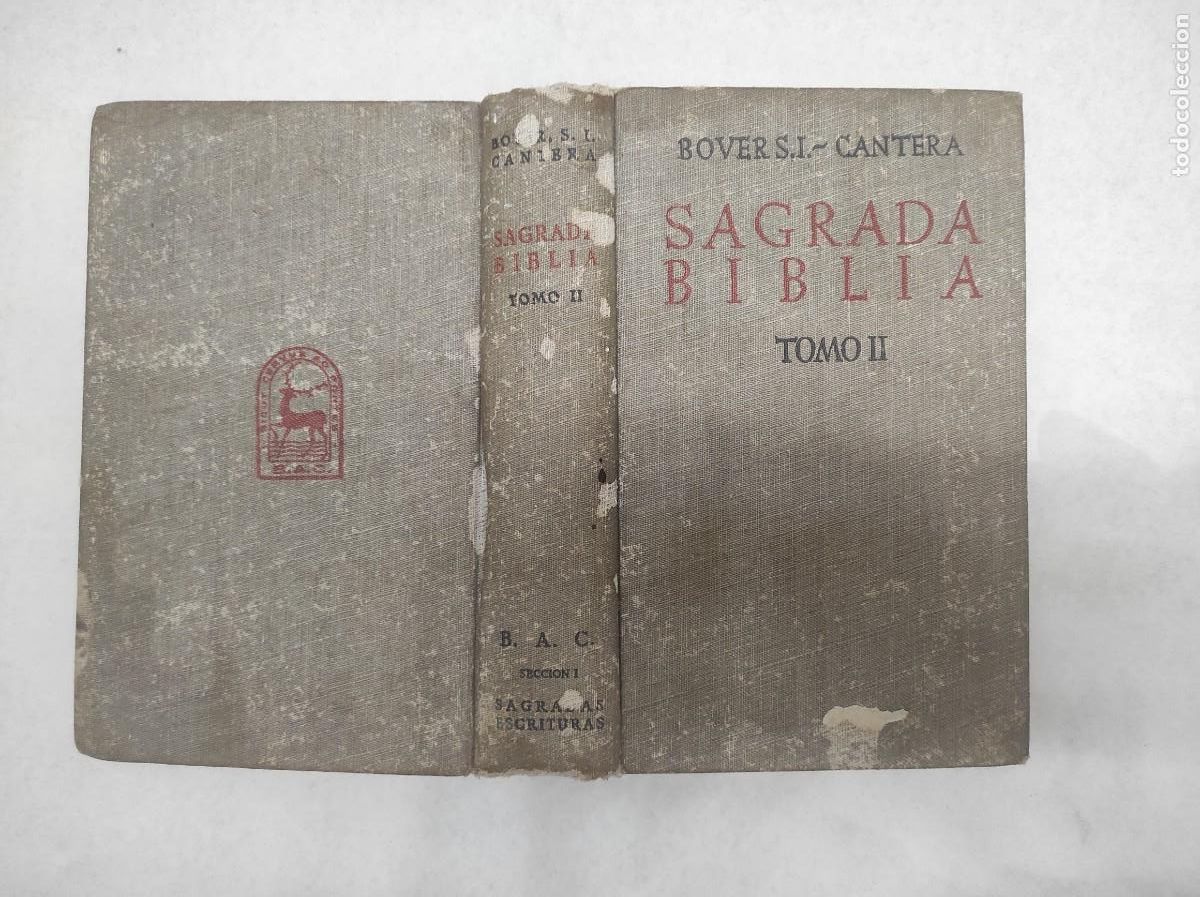 Second hand books: BOVER- CANTERA, SAGRADA BIBLIA tomo II , BAC 1947