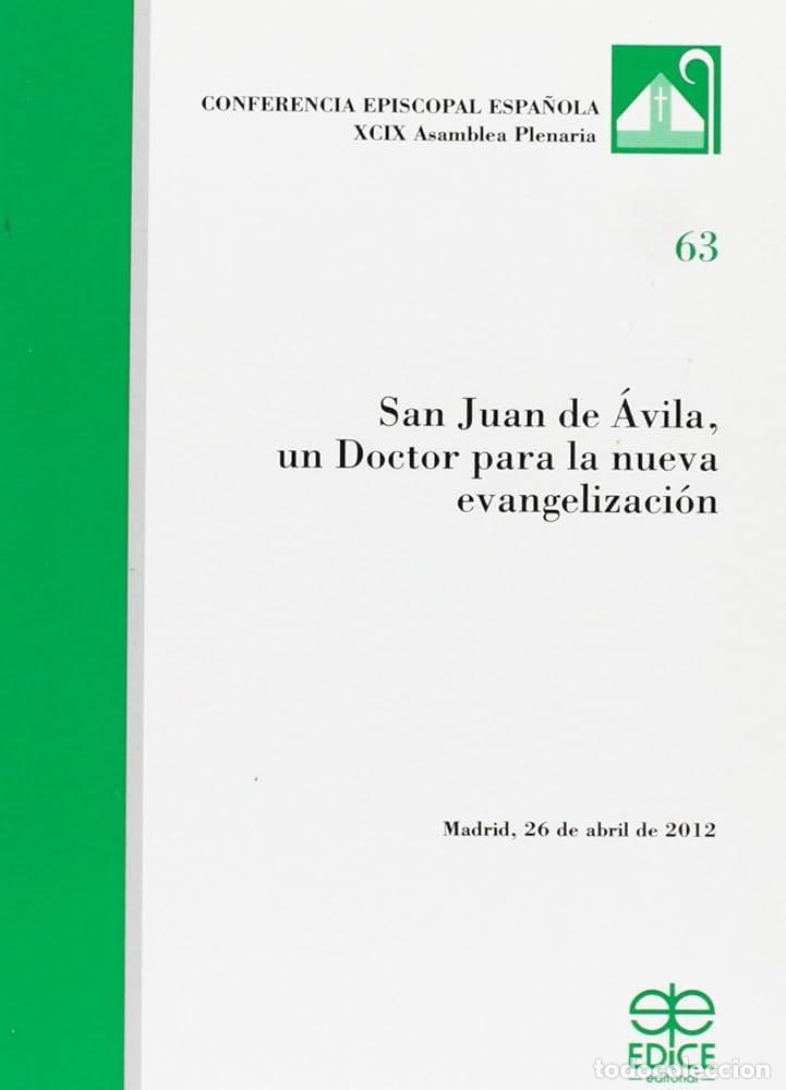 Libros de segunda mano: SAN JUAN DE AVILA, UN DOCTOR PARA LA NUEVA EVANGELIZACION (63) CEE EDICE **T53