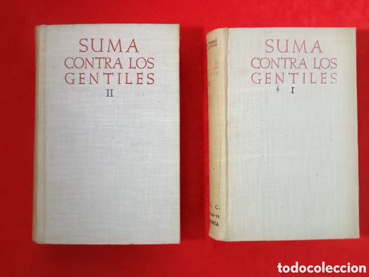 Libros de segunda mano: SANTO TOM&Aacute;S DE AQUINO, SUMA CONTRA LOS GENTILES, EDICI&Oacute;N BILING&Uuml;E EN 2 TOMOS, BAC, PRIMERA EDICI&Oacute;N
