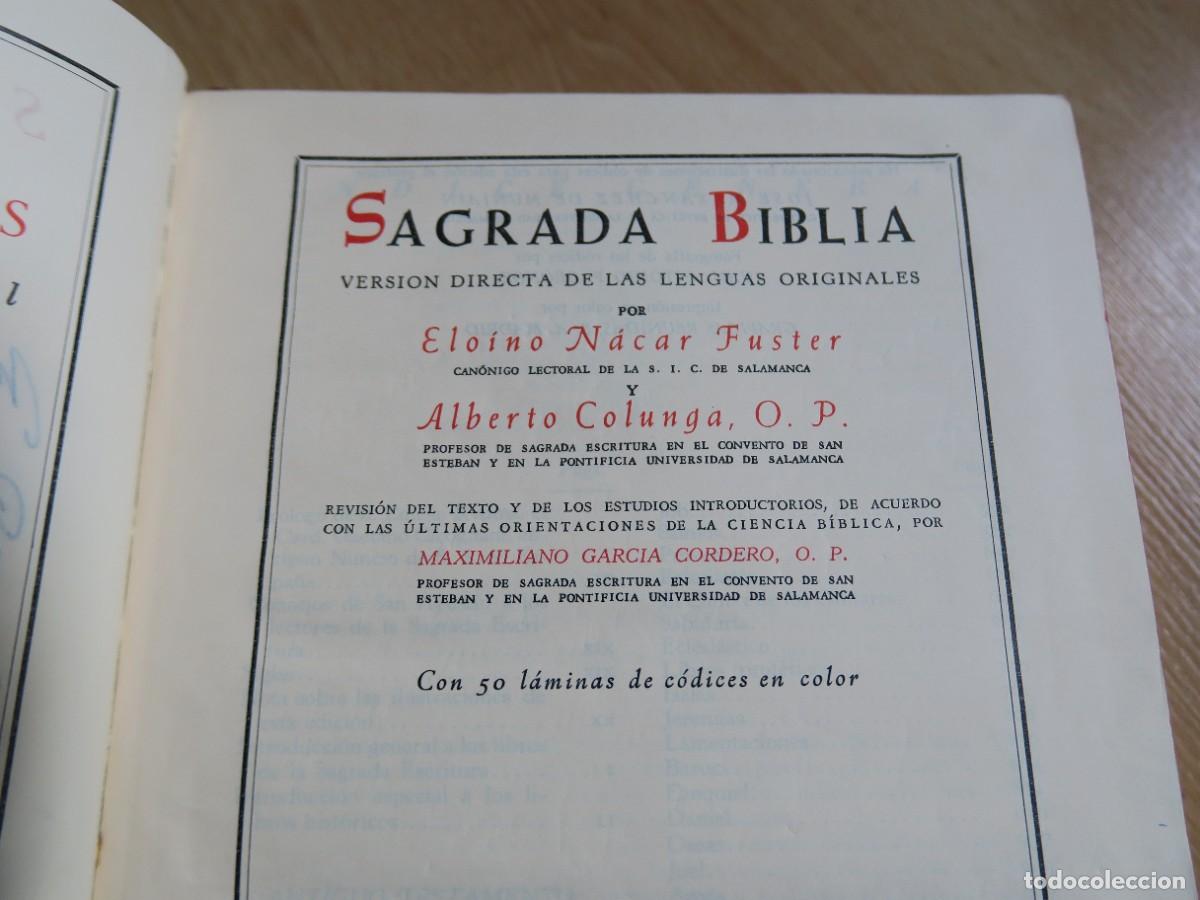 Libros de segunda mano: SAGRADA BIBLIA - N&Aacute;CAR-COLUNGA (1966) - Foto 5